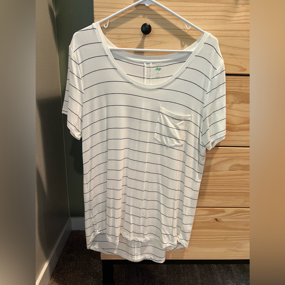 Dip Striped Pocket Tee